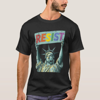 T-shirt Résister Statue de la Liberté Arc-en-ciel Protesta