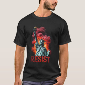 T-shirt Résister Statue de la Liberté Féministe Protestati