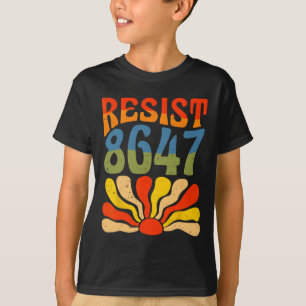 T-shirt Résistez 8647 Fleur Anti-trump Droits de l'Homme P