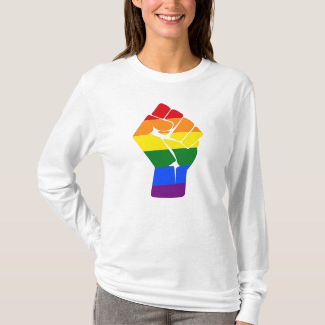 T-shirt #Résistez à la contestation de l'arc-en-ciel LGBT (Devant)