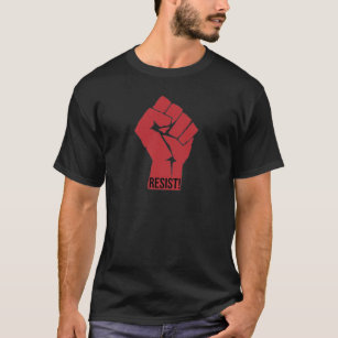 T-shirt Résistez à la justice augmentée de poing