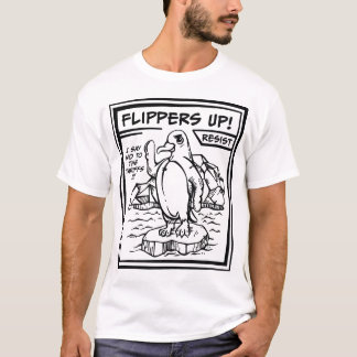 T-shirt Résistez À Pingouin Contre Les Tarifs Des Pantoufl