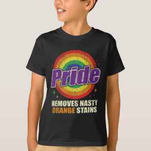 T-shirt Résistez à Trump, enlevez les taches orange méchan