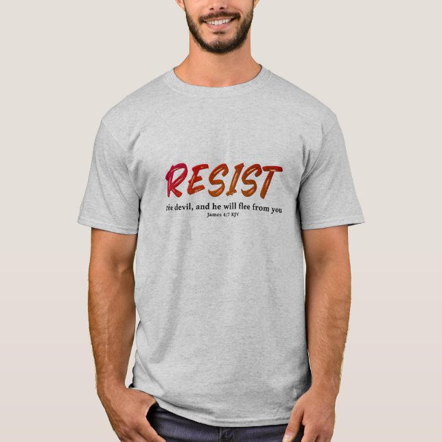 T-shirt Résistez au diable (Devant)