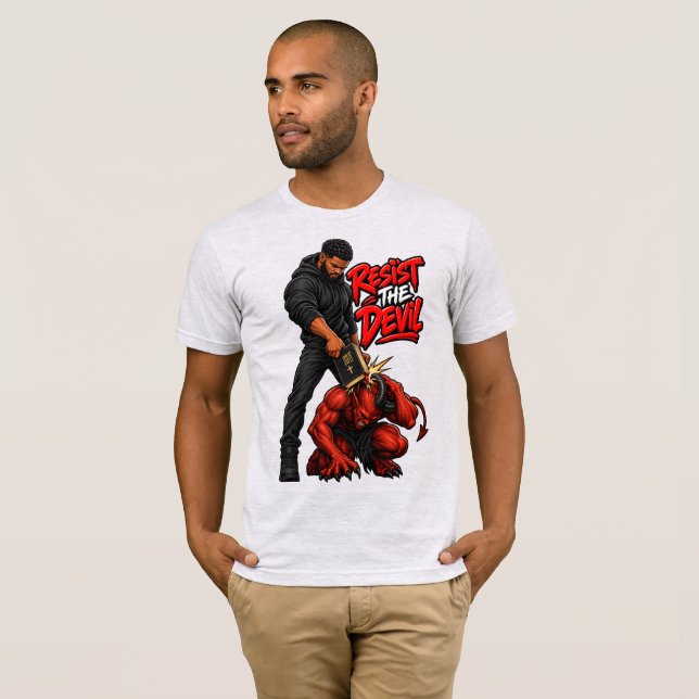 T-shirt Résistez au Diable (Devant entier)