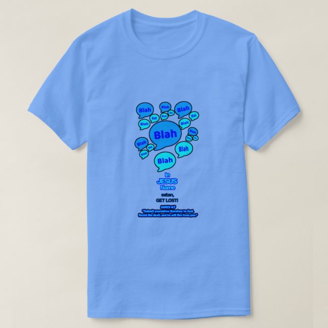 T-shirt Résistez au diable - Logo Bleu - (Design devant)