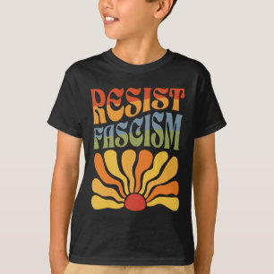 T-shirt Résistez au fascisme Rétro Boho Feminist Pro Choic