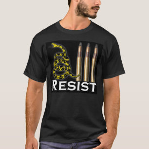 T-shirt Résistez au noir de serpent de
