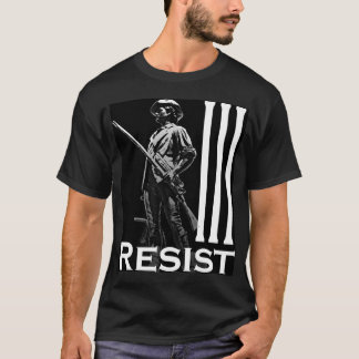 T-shirt Résistez au noir du Minuteman 2