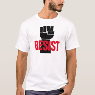 T-shirt Résistez au président Trump - Poing noir anti-Trum