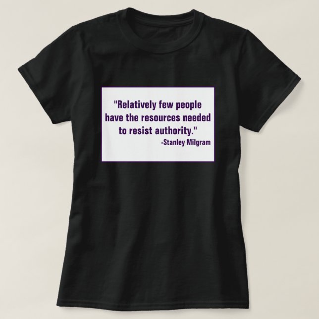 T-shirt Résistez au refus d'obéir à désobéir aux anti-auto (Design devant)