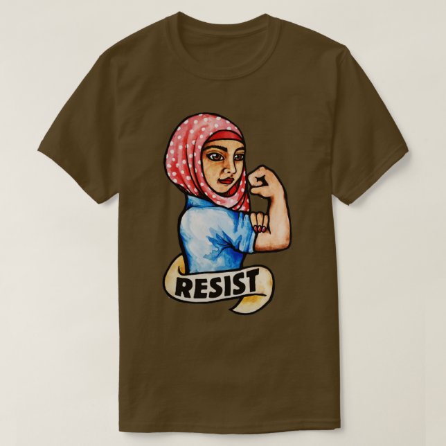 T-shirt Résistez au rosie du rivètre (Design devant)