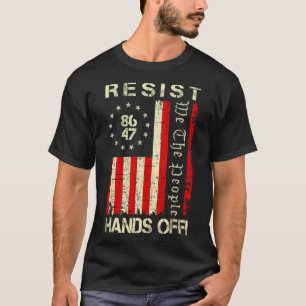 T-shirt Résistez aux mains loin de la protestation Sécurit