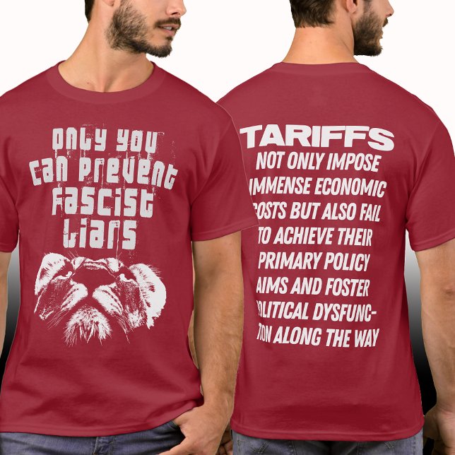 T-shirt Résistez aux menteurs fascistes Tarifs (Resist-Fascists-Anti-Trump-Tariffs-Political Dysfunction Economic Cost-Leftist-Liberal-Progressive-)