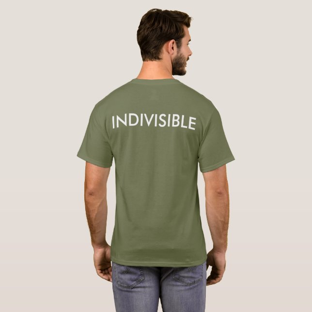 T-shirt Résistez (avant) et T (arrière) indivisible (Dos entier)
