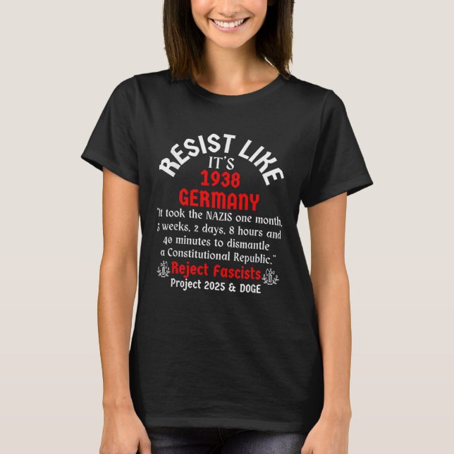 T-shirt Résistez Comme Son Allemagne De 1938 _2 (Devant)