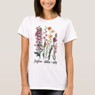 T-shirt Résistez Subtil Fleur de Protestation Vintage Digi
