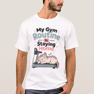 T-shirt Résolution de Nouvel An Sarcasique Routine de Gym