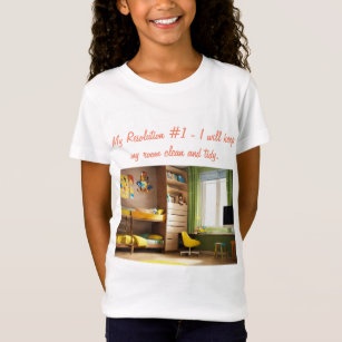 T-Shirt Résolution des enfants : Gardez la pièce propre T-