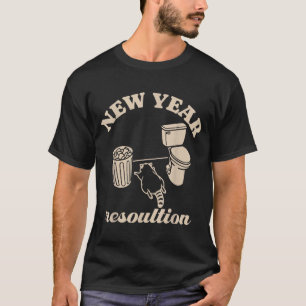 T-shirt Résolution du Nouvel An Panda Crasse Drôle de Rato