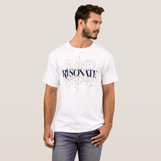 T-shirt Resonate Abstract Line Art Men’s T‑Shirt (Devant entier)