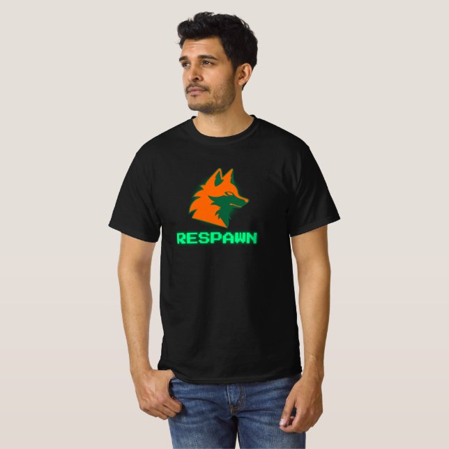 T-shirt RESPAWN – Logo Neon Gamer Fox (Devant entier)