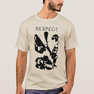 T-shirt "Respect" avec Black Lettering, Abstrait Graphic
