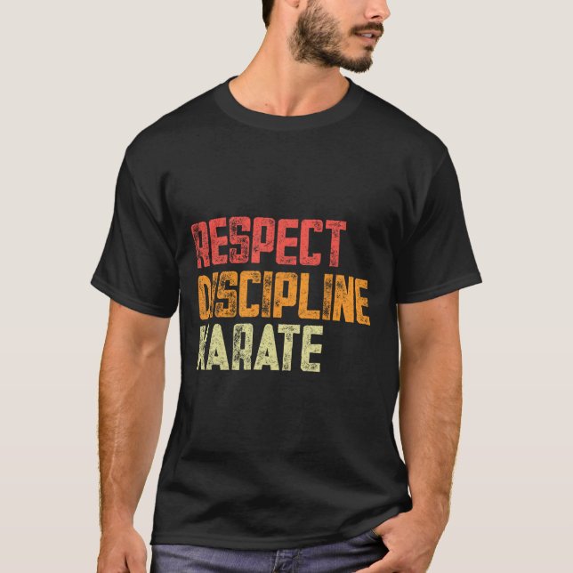 T-shirt Respect Discipline Karate Fighter (Devant)