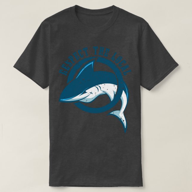 T-shirt Respect The Local I Fishes Shark Save the Animals  (Design devant)