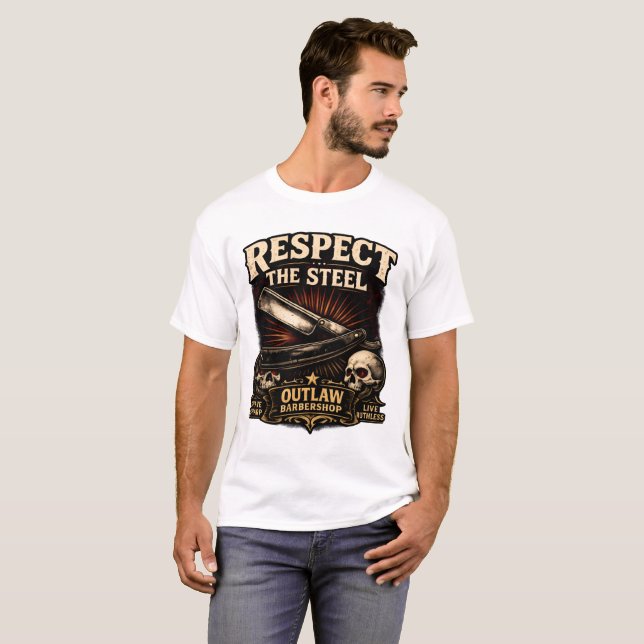T-shirt Respect the Steel Straight RazorT (Devant entier)