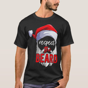 T-shirt respecter la barbe santa claus drôle noël