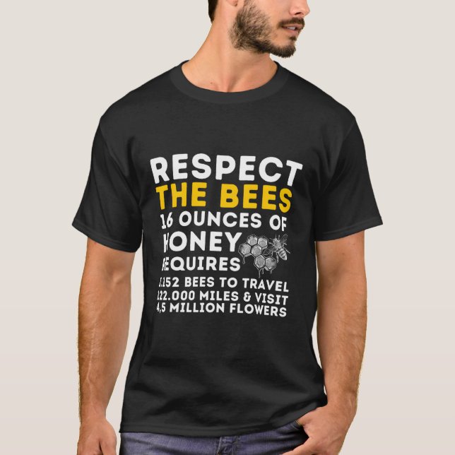 T-shirt Respecter Les Abeilles Beekeeg Beekeeper (Devant)