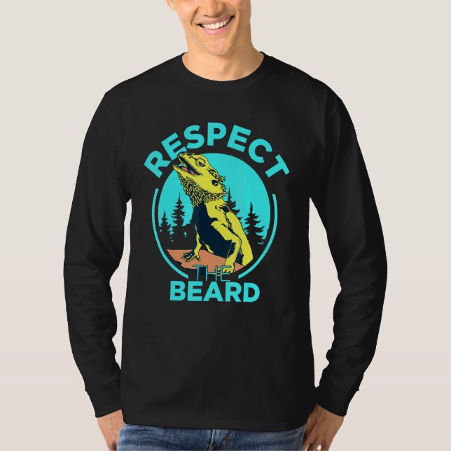 T-shirt Respectez La Barbe Dragon Pogona Lizard Bea (Devant)