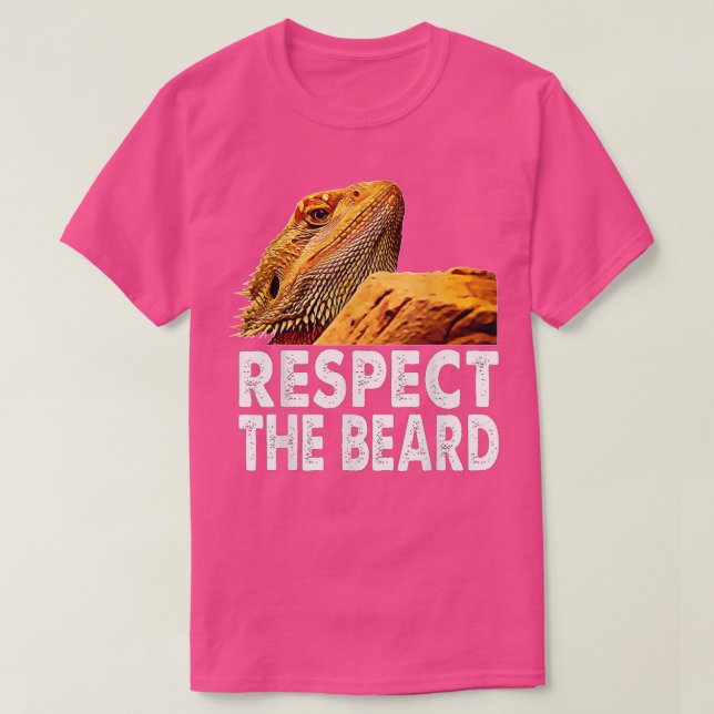 T-shirt Respectez La Barbe Drôle Dragon Lizard Owne (Design devant)
