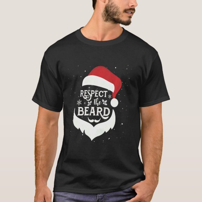 T-shirt Respectez La Barbe Santa Claus Noël Famille Paj (Devant)