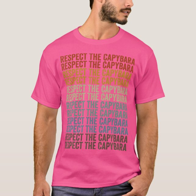 T-shirt Respectez La Capybara Capybara (Devant)
