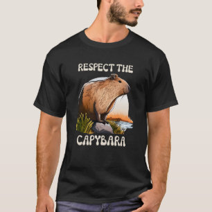 T-shirt Respectez La Capybara Capybara Cite Rodent