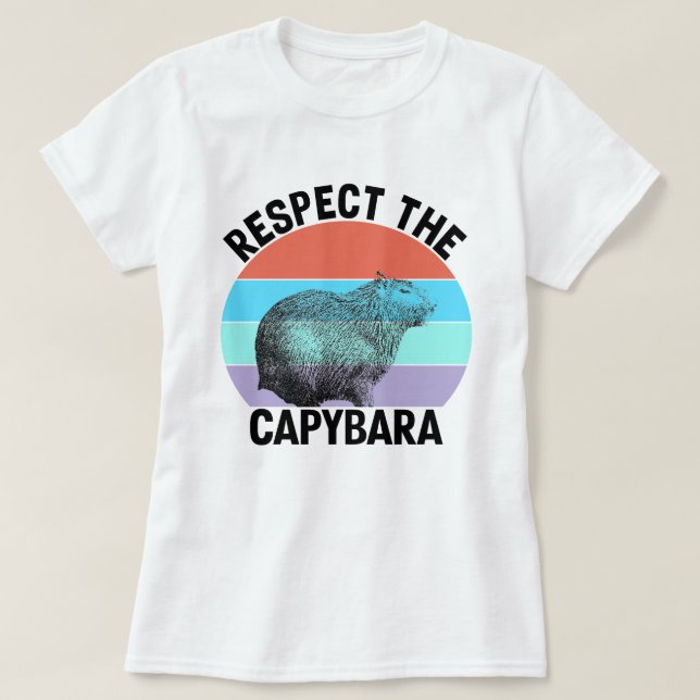 T-shirt Respectez La Capybara Funny Rodent Capibara (Design devant)