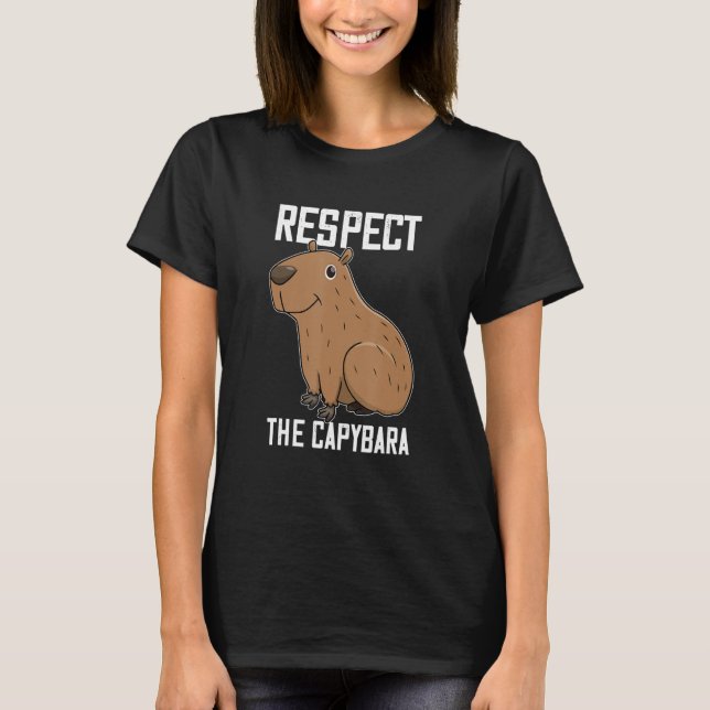 T-shirt Respectez La Capybara Funny Rodent Capibara Photo (Devant)