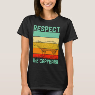 T-shirt Respectez La Capybara Whisperer Faune Animal Ro