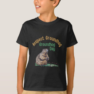 T-shirt Respectez la chemise à marmotte _ Jour de marmotte