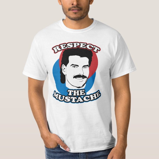 T-shirt Respectez la chemise de moustache (Devant)