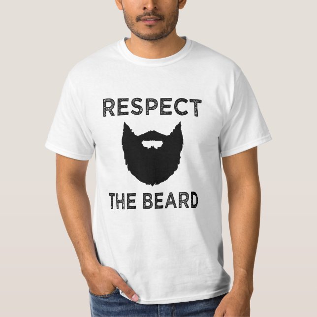 T-shirt Respectez la chemise des hommes drôles de barbe (Devant)