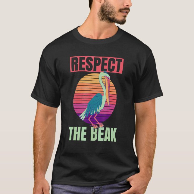 T-shirt Respectez La Citation De Beak Pour Un Zookeeper Pé (Devant)