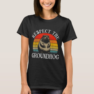 T-shirt Respectez la marmotte drôle de dicton rétro marmot