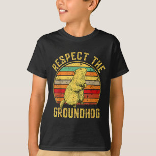 T-shirt Respectez la marmotte rétro vintage jour de la mar