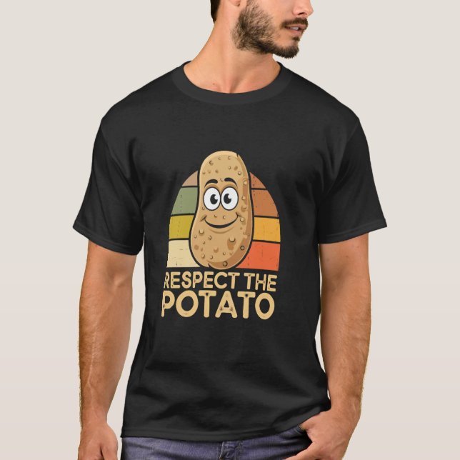 T-shirt Respectez La Patate Drôle Mignon (Devant)