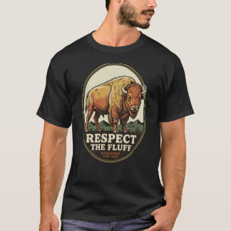 T-shirt Respectez La Toison Vintage Bison Buffle Sauvage