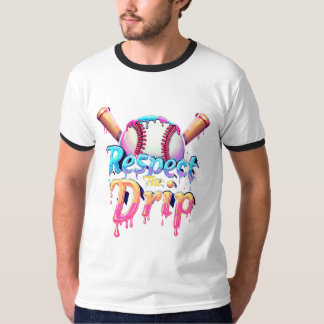 T-shirt Respectez la typographie vibrante de la goutte de 