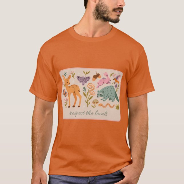 T-shirt Respectez l'ami des locaux (Devant)